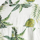 Weißes Herrenhemd mit Ananas-Print