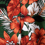 Grünes Herrenhemd mit Blumenmuster