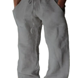 Leichte Herrenhose mit Leinen in schmaler Passform