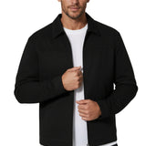 Herrenjacke aus Mikrowildleder – Schwarz