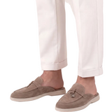 Mediterrane Herren-Mules aus Wildleder – Beige