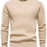 Herrenpullover mit Netzstruktur
