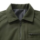 Herren-Cordjacke – Armeegrün