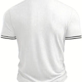 Levin Geripptes Herren-Poloshirt