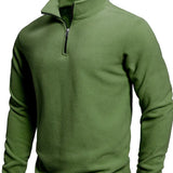 Langärmlige Herren-Strickjacke mit Reißverschluss