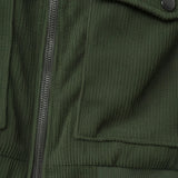 Herren-Cordjacke – Armeegrün