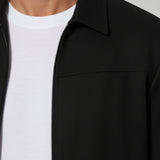 Herrenjacke aus Mikrowildleder – Schwarz