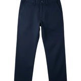 Herren-Chino mit Leinen – Marineblau