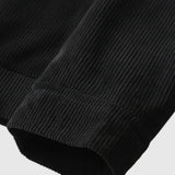 Herren-Samtjacke mit Sherpakragen – Schwarz