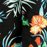 Schwarzes Herrenhemd mit Blumenmuster