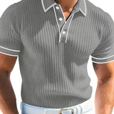Levin Geripptes Herren-Poloshirt