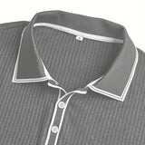 Levin Geripptes Herren-Poloshirt