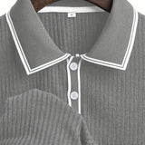 Levin Geripptes Herren-Poloshirt