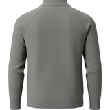 Herrenpullover mit Stehkragen und Reißverschluss – Grau