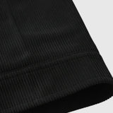 Herren-Samtjacke mit Sherpakragen – Schwarz