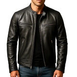 Vintage-Herrenlederjacke mit zeitlosem Charakter