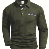 Herren-Polopullover mit Fischgratmuster