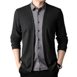 2-in-1-Herrenhemd mit Cardigan