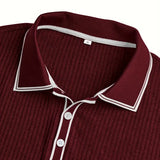Levin Geripptes Herren-Poloshirt