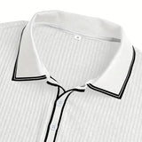 Levin Geripptes Herren-Poloshirt