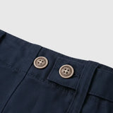 Herren-Chino mit Leinen – Marineblau