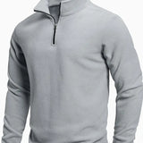 Langärmlige Herren-Strickjacke mit Reißverschluss