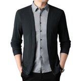 2-in-1-Herrenhemd mit Cardigan
