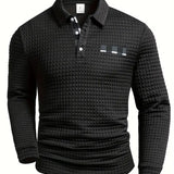 Herren-Polopullover mit Fischgratmuster