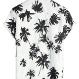 Samuel Kurzarm-Herrenhemd im Hawaii-Stil mit Blumenmuster – Weiß