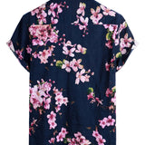 Herrenhemd mit Blumenmuster in Marineblau oder Weiß