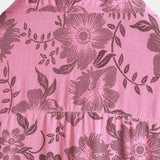 Dieter Kurzarm-Herrenhemd im Hawaii-Stil mit Blumenmuster – Rosa