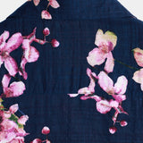 Herrenhemd mit Blumenmuster in Marineblau oder Weiß