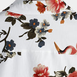 Weißes Sommer-Herrenhemd mit Blumen