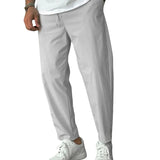 Elegante Tapered-Herrenhose mit Kordelzug
