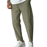 Elegante Tapered-Herrenhose mit Kordelzug