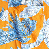 Lars Kurzarmhemd für Herren mit Pflanzenmuster – Orange