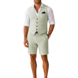 Levin – Herrenset mit V-Ausschnitt-Weste und Shorts