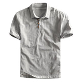 Levin Herren-Poloshirt mit Leinen