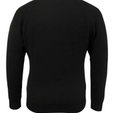 Herrenpullover mit Stehkragen und Reißverschluss – Schwarz