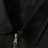 Leichte Herrenjacke aus Twill – Schwarz