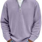 Florian Herrenpullover mit Troyerkragen und Reißverschluss