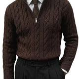 Jochen Herrenpullover mit Stehkragen und Reißverschluss