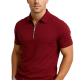 Herren-Poloshirt mit Reißverschluss