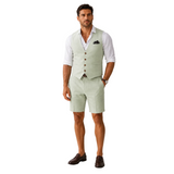 Levin – Herrenset mit V-Ausschnitt-Weste und Shorts