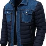 Gefütterte Herren-Jeansjacke
