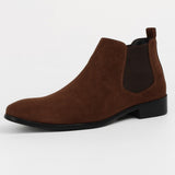 Minimalistische Herren-Chelsea-Boots zum Reinschlüpfen – Braun