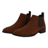 Minimalistische Herren-Chelsea-Boots zum Reinschlüpfen – Braun