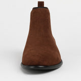 Minimalistische Herren-Chelsea-Boots zum Reinschlüpfen – Braun