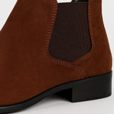 Minimalistische Herren-Chelsea-Boots zum Reinschlüpfen – Braun