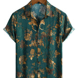 Wolfgang Kurzarm-Herrenhemd im Hawaii-Stil – Grün